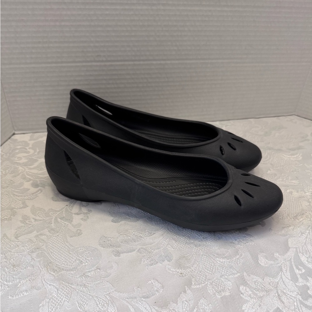 Crocs‎ Kelli Ballet Flats Comfort Shoe Women’s Size 9 Black Comfort